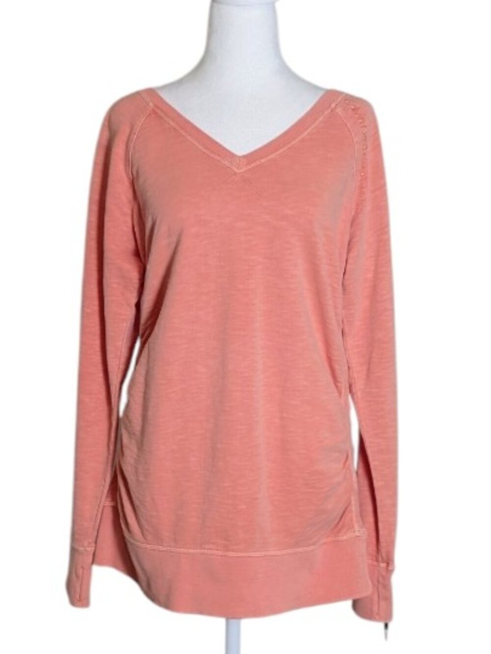 CALVIN KLEIN PERFORMANCE Women's Long Sleeve Athleisure Top Size M Coral